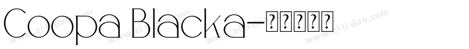 Coopa Blacka字体转换